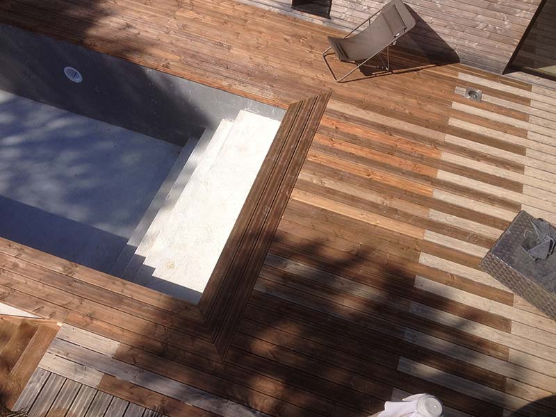 Terrasse en bois, aménagement extérieur en bois